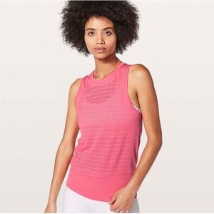 Lululemon‎ Breeze By Muscle Tank II Glossy Glossy Pink Size 6